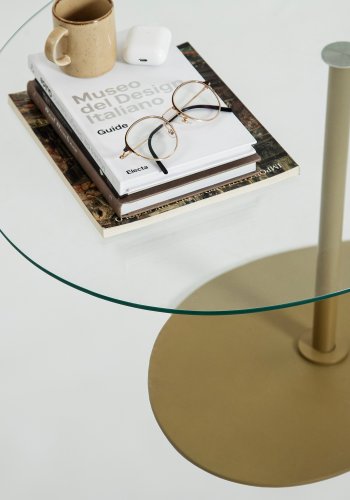 NORDVÄRK Porto sofabord, gennemsigtigtGuld