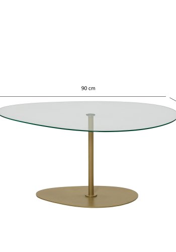 NORDVÄRK Porto sofabord, gennemsigtigtGuld