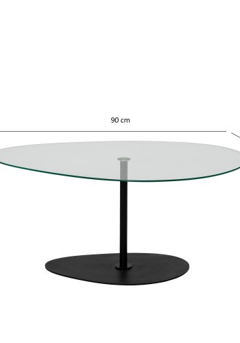 NORDVÄRK Porto sofabord, gennemsigtigtSort