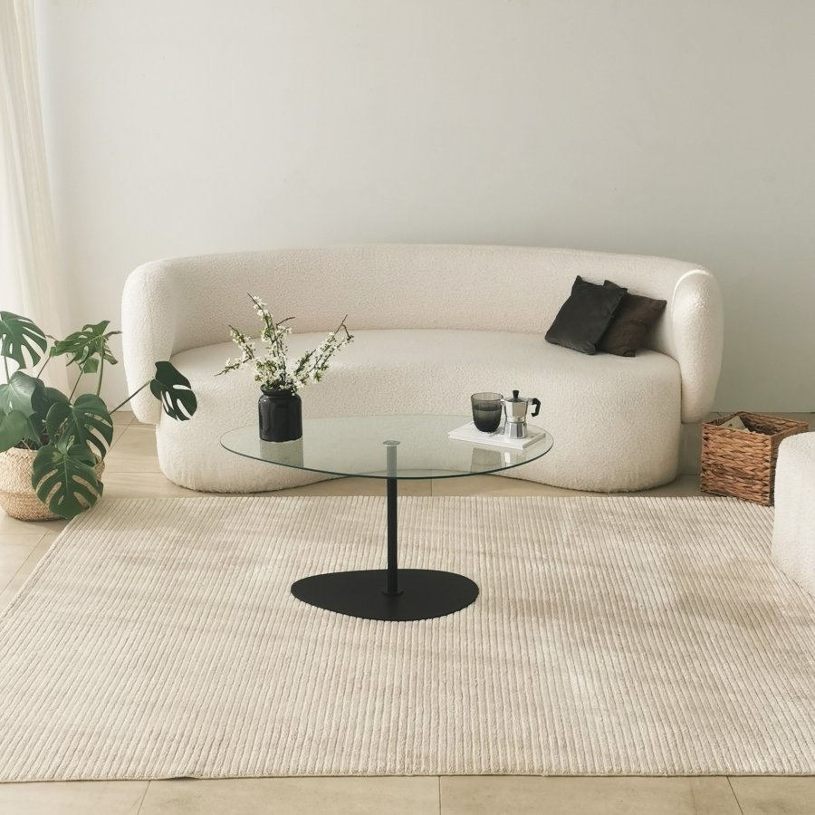 NORDVÄRK Porto sofabord, gennemsigtigtSort