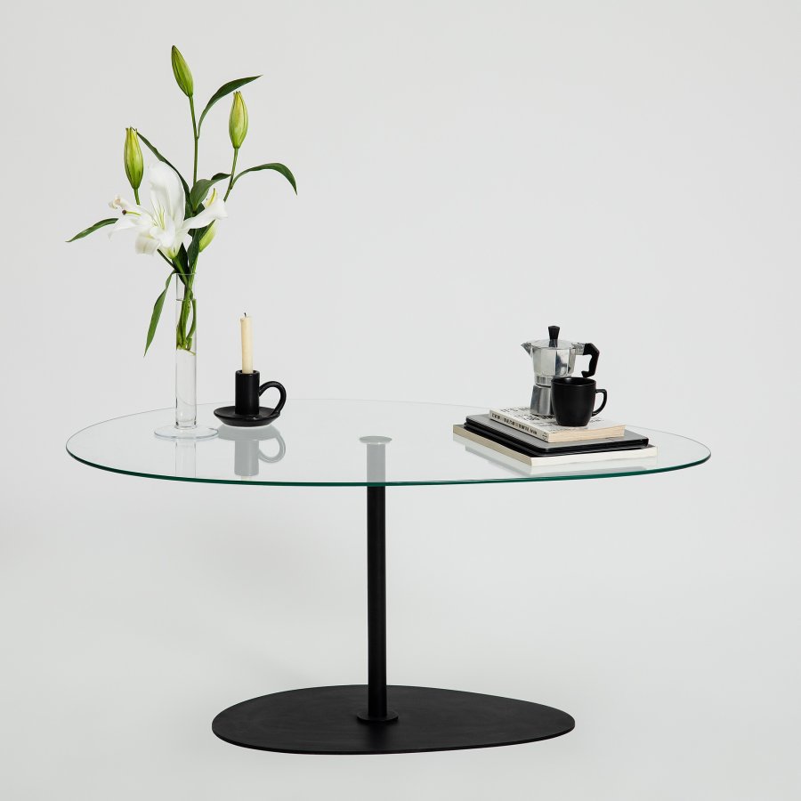 NORDVÄRK Porto sofabord, gennemsigtigtSort