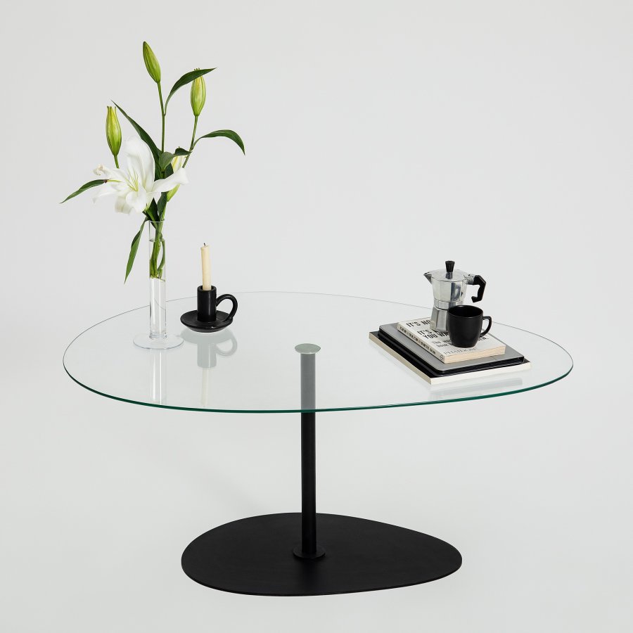 NORDVÄRK Porto sofabord, gennemsigtigtSort