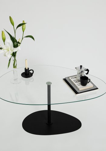 NORDVÄRK Porto sofabord, gennemsigtigtSort