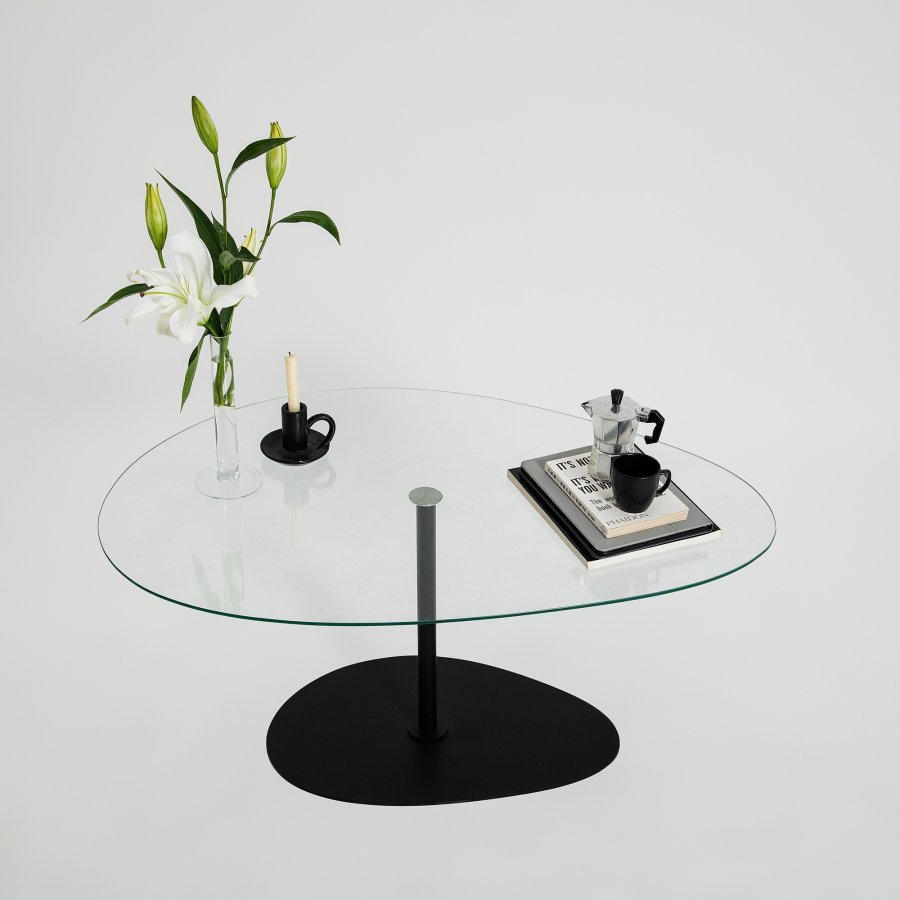 NORDVÄRK Porto sofabord, gennemsigtigtSort