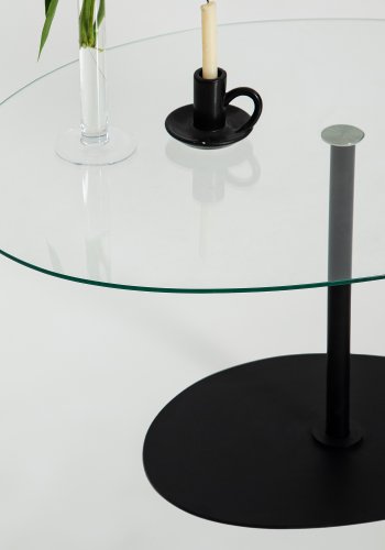 NORDVÄRK Porto sofabord, gennemsigtigtSort