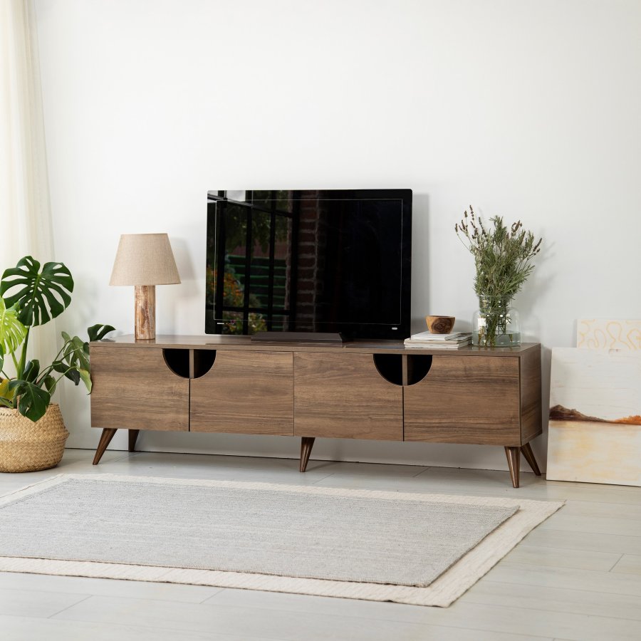 NORDVÄRK Grotte TV Stand, Walnut