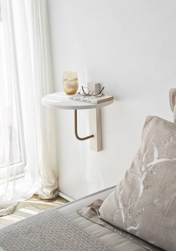 NORDVÄRK Reve vghylde - hvid tr og guld metal