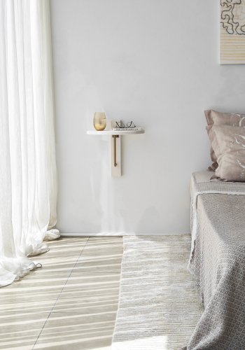 NORDVÄRK Reve vghylde - hvid tr og guld metal