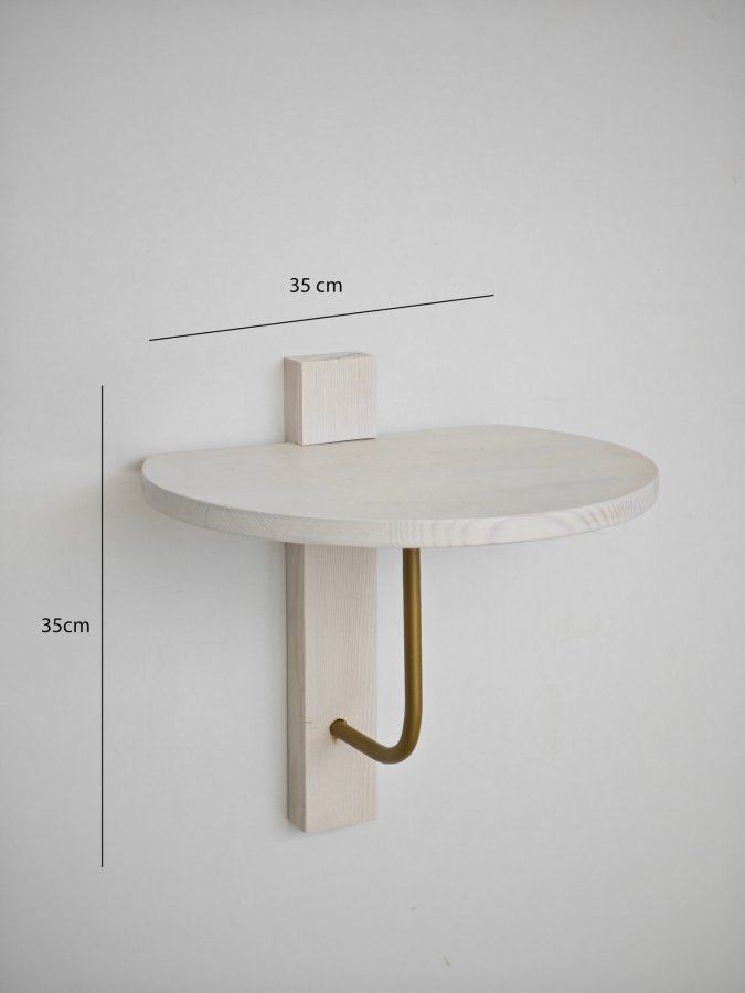 NORDVÄRK Reve vghylde - hvid tr og guld metal