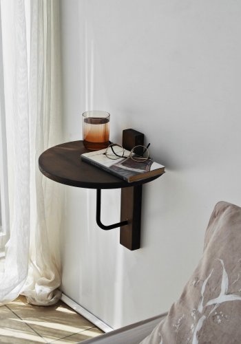 NORDVÄRK Reve vghylde - valnddefarvet tr og sort metal