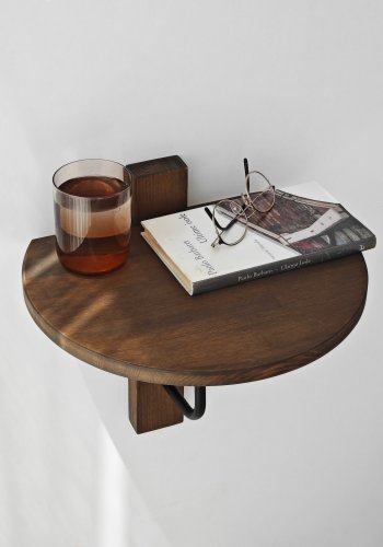 NORDVÄRK Reve vghylde - valnddefarvet tr og sort metal