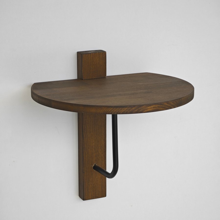 NORDVÄRK Reve vghylde - valnddefarvet tr og sort metal