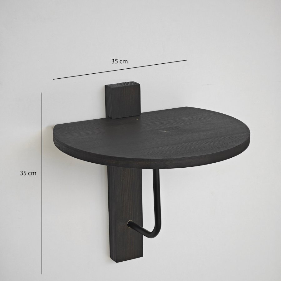 NORDVÄRK Reve vghylde - antracitgr tr og sort metal