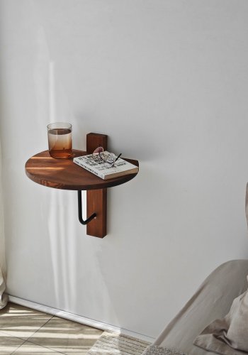 NORDVÄRK Reve vghylde - kastanjefarvet tr og sort metal