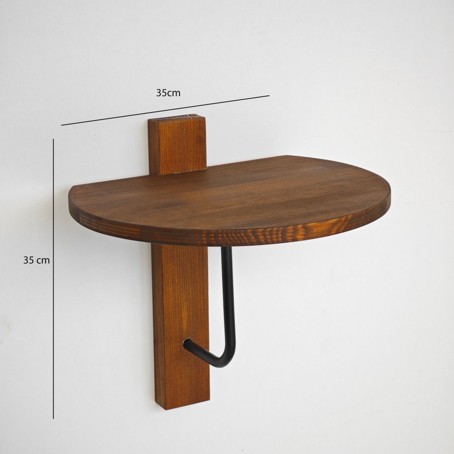 NORDVÄRK Reve vghylde - kastanjefarvet tr og sort metal