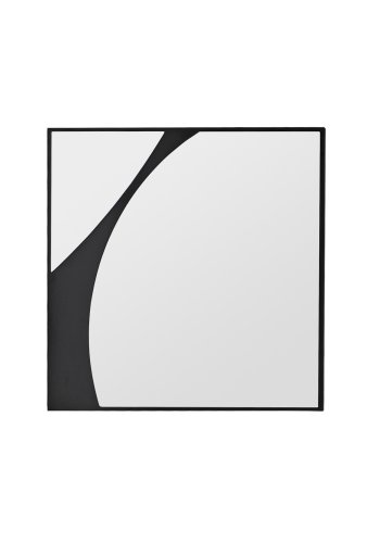 NORDVÄRK Abstrakt spejl, sort