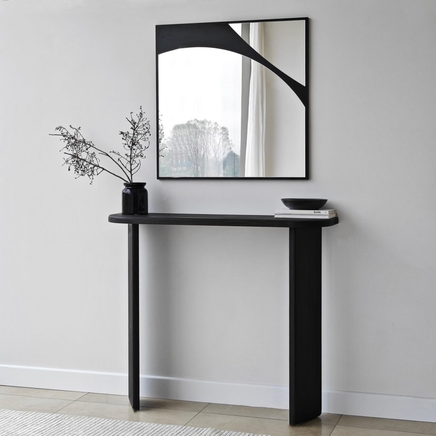 NORDVÄRK Abstrakt spejl, sort