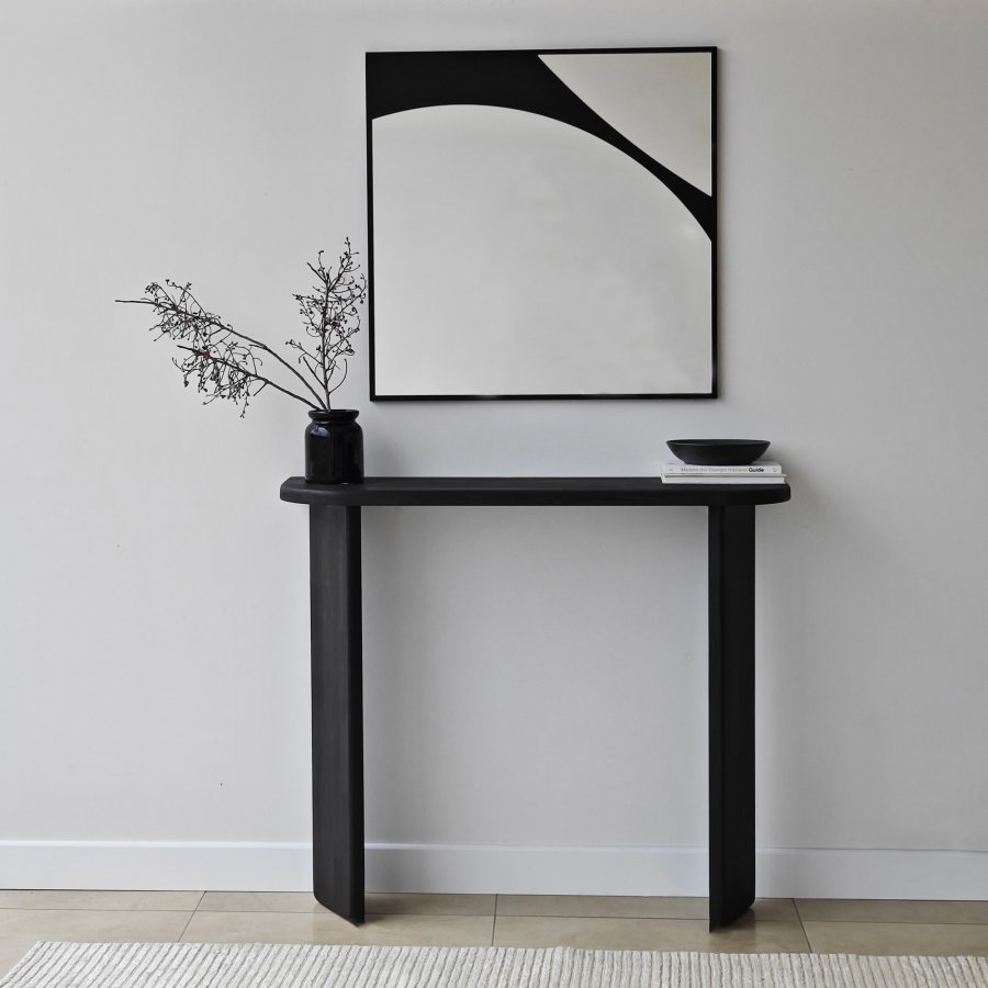 NORDVÄRK Abstrakt spejl, sort