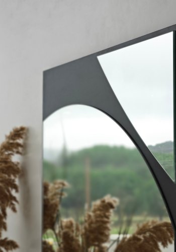 NORDVÄRK Abstrakt spejl, sort