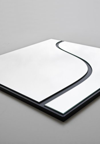 NORDVÄRK Abstrakt spejl, sort