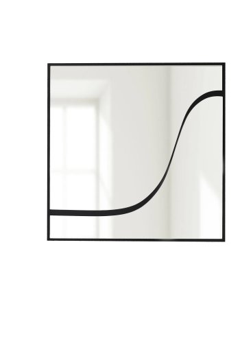 NORDVÄRK Abstrakt spejl, sort