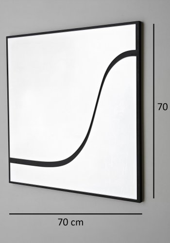 NORDVÄRK Abstrakt spejl, sort