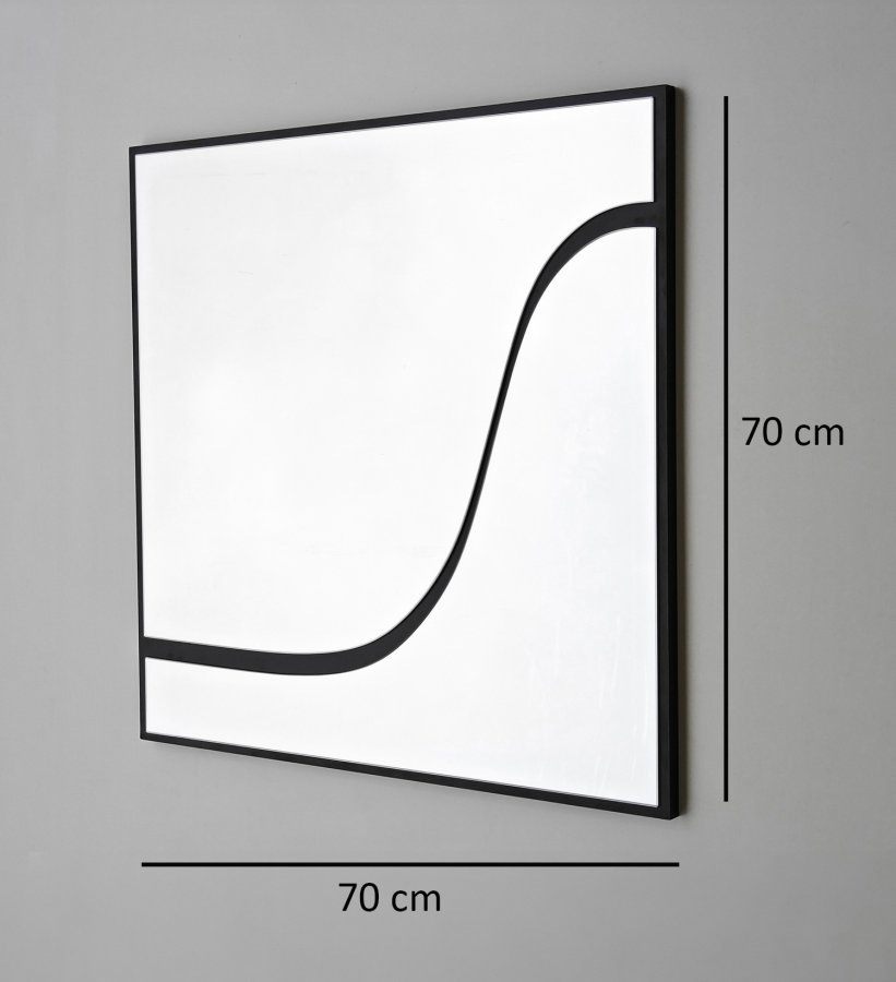 NORDVÄRK Abstrakt spejl, sort