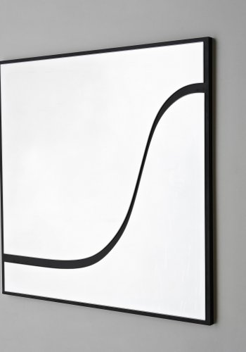 NORDVÄRK Abstrakt spejl, sort