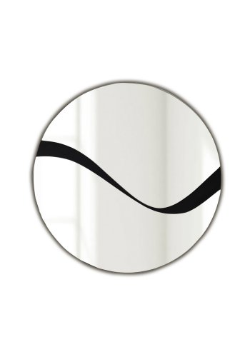 NORDVÄRK Abstrakt spejl, sort