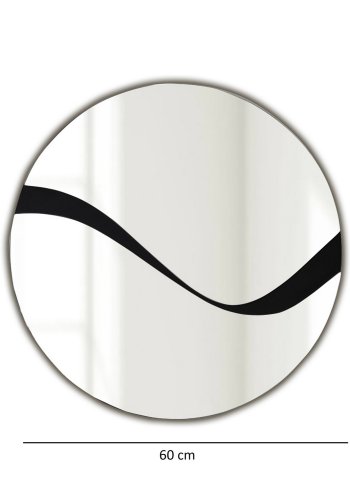 NORDVÄRK Abstrakt spejl, sort