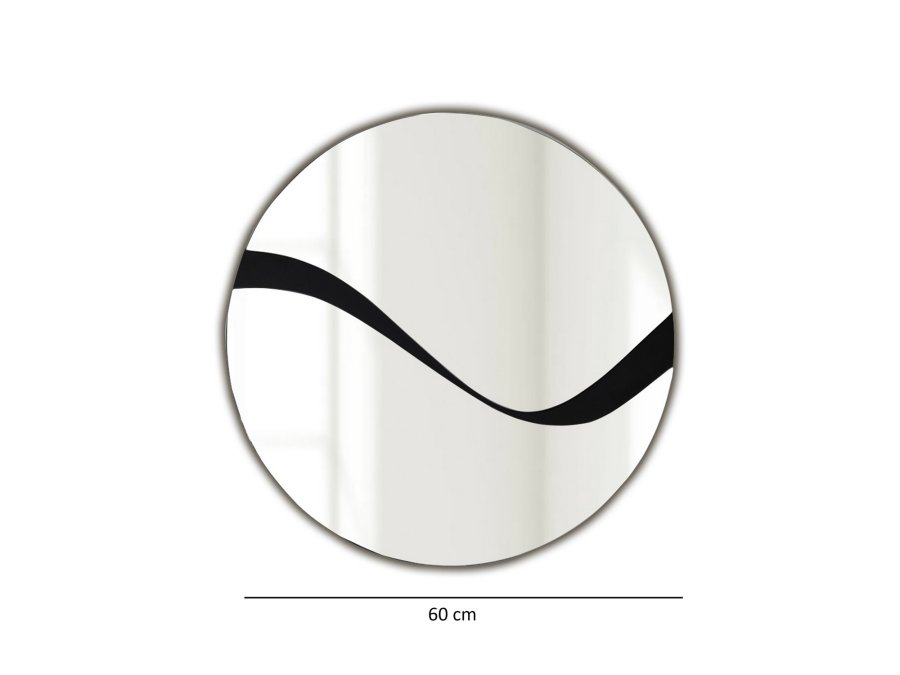 NORDVÄRK Abstrakt spejl, sort