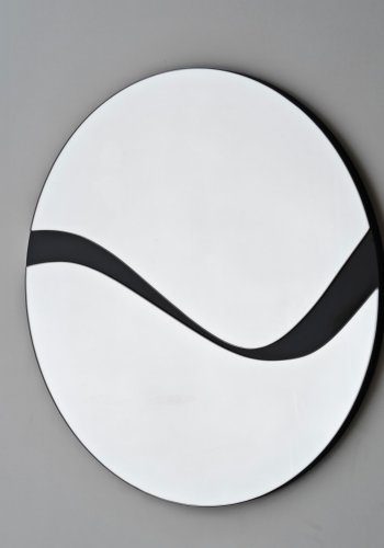 NORDVÄRK Abstrakt spejl, sort