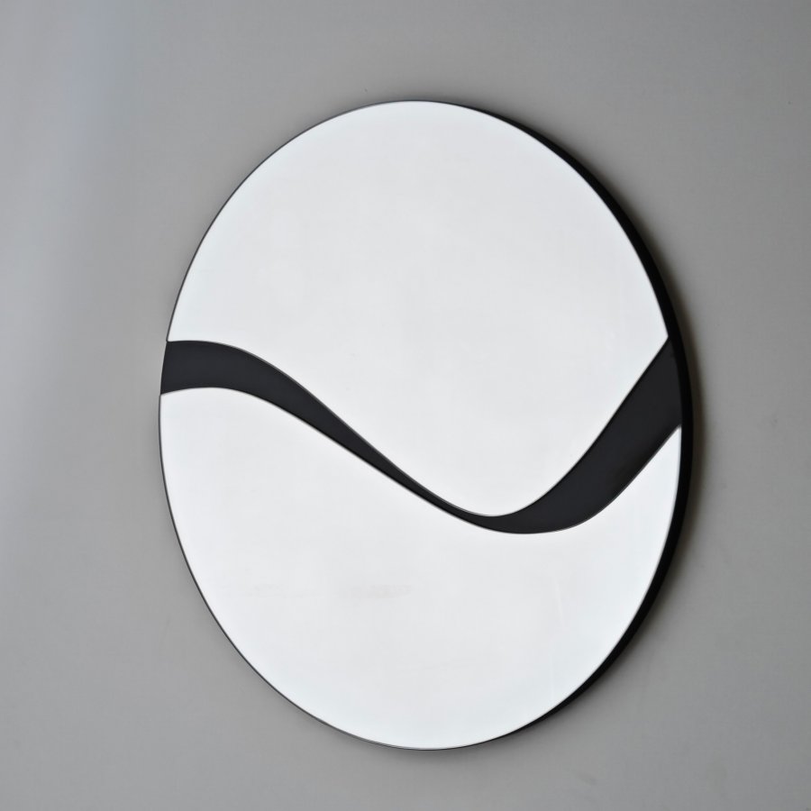 NORDVÄRK Abstrakt spejl, sort