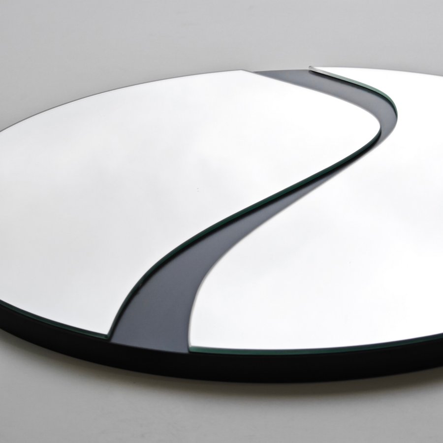 NORDVÄRK Abstrakt spejl, sort