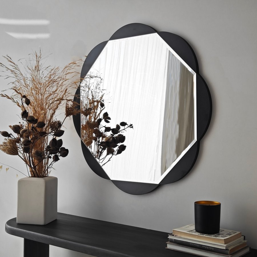 NORDVÄRK Fiore spejl, sort