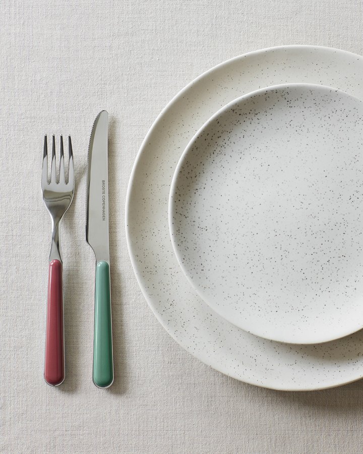 BROSTE COPENHAGEN Marstal bestik - rustfrit stl og multifarvet plastik (st med 8)