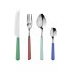 BROSTE COPENHAGEN Marstal bestik - rustfrit stl og multifarvet plastik (st med 8)