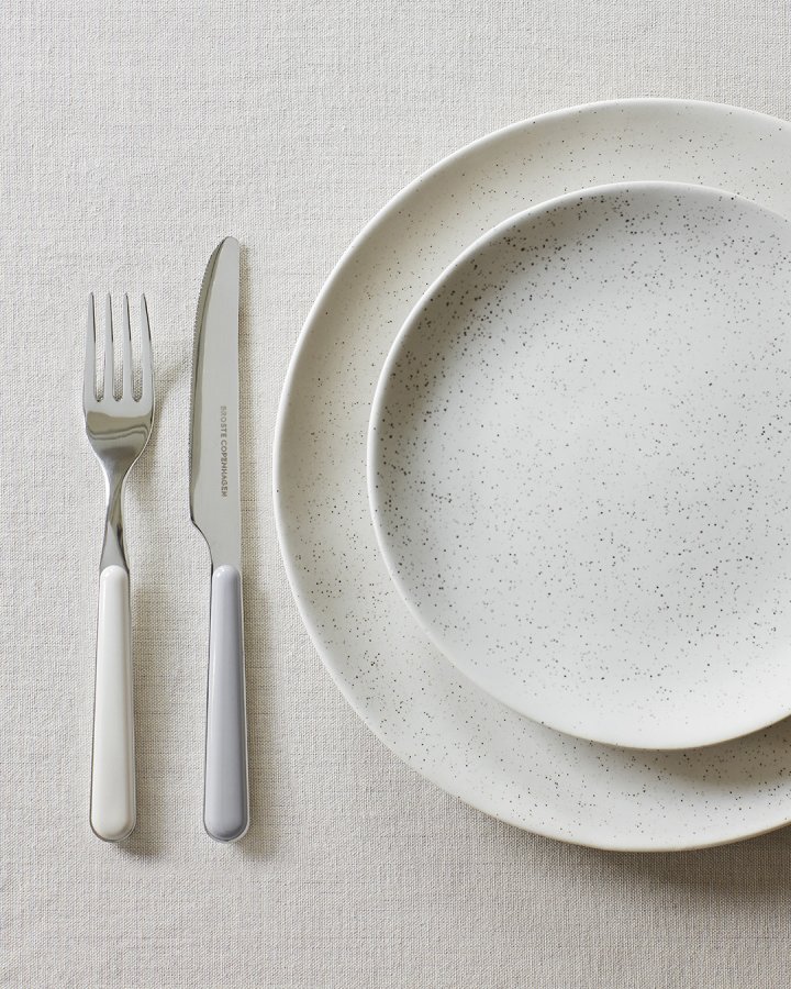 BROSTE COPENHAGEN Marstal bestik - rustfrit stl og grey tones plastik (st med 8)