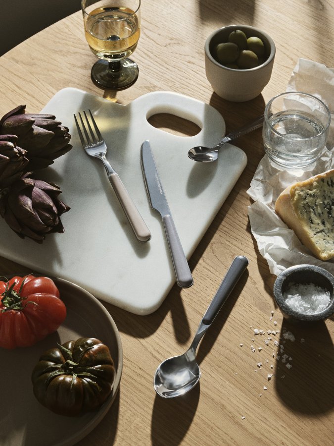 BROSTE COPENHAGEN Marstal bestik - rustfrit stl og grey tones plastik (st med 8)