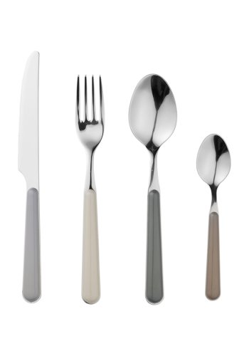 BROSTE COPENHAGEN Marstal bestik - rustfrit stl og grey tones plastik (st med 8)