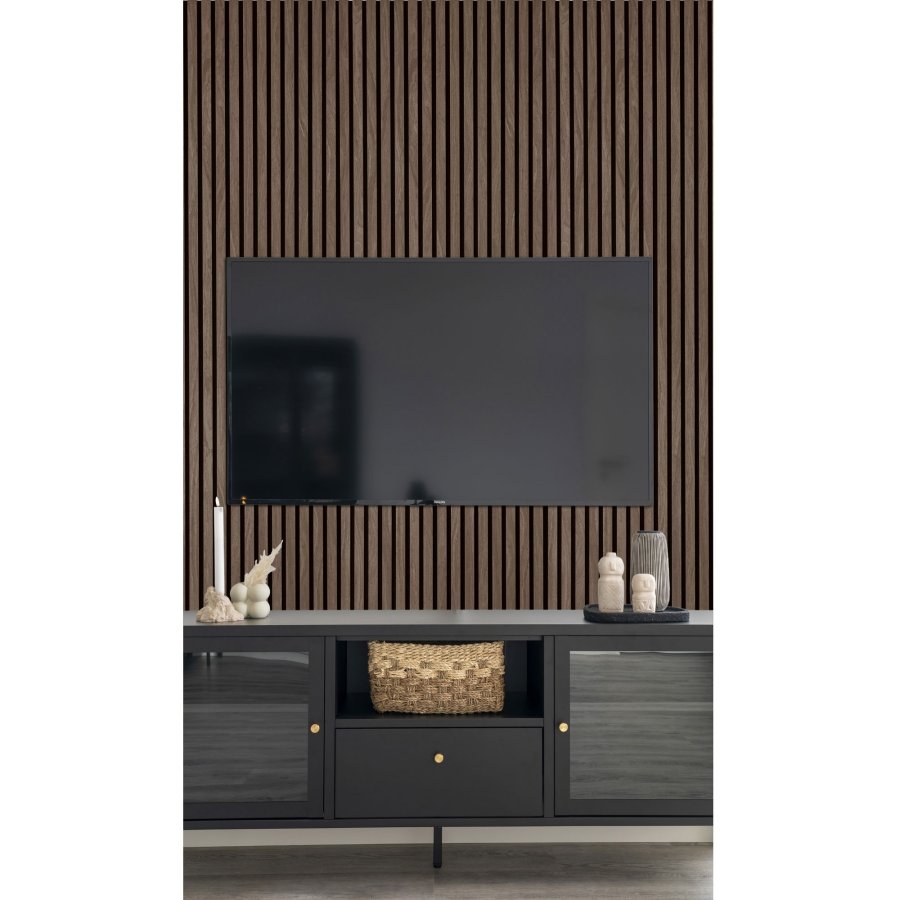 HOUSE NORDIC akustikpanel - brun valndlook trfiner (2400x600x22mm)