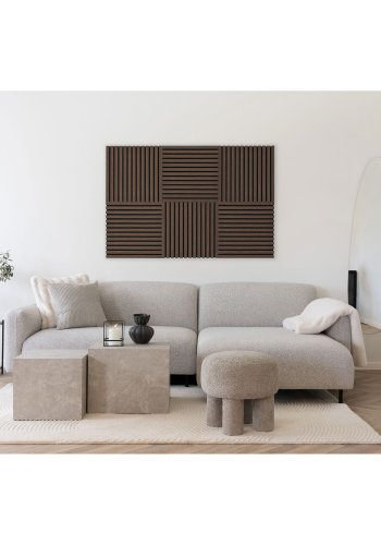 HOUSE NORDIC akustikpanel - brun valndlook trfiner (520x520x22mm)