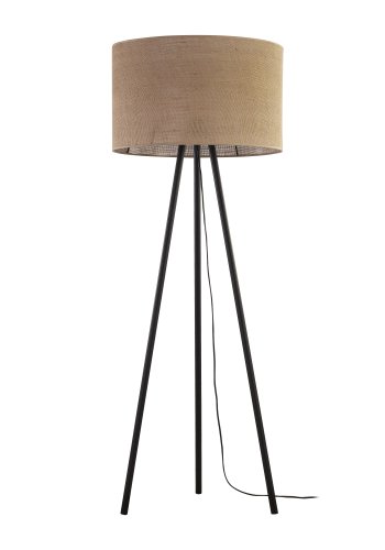 TK Jute gulvlampe - natur jute og sort metal