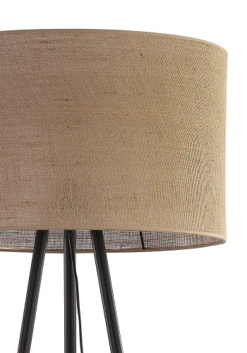 TK Jute gulvlampe - natur jute og sort metal