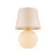 TK Santana bordlampe - natur stof og sort glas