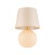 TK Santana bordlampe - natur stof og sort glas