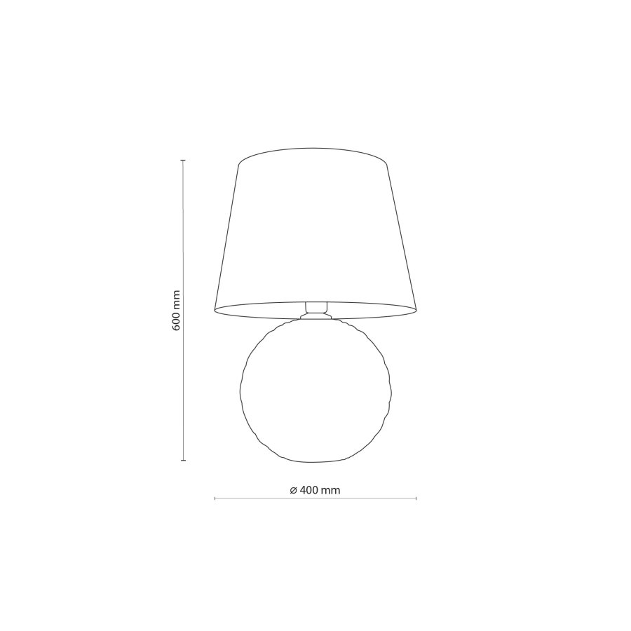 TK Santana bordlampe - natur stof og sort glas