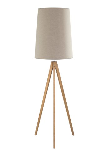 TK Walz gulvlampe - natur hr stof og natur tr
