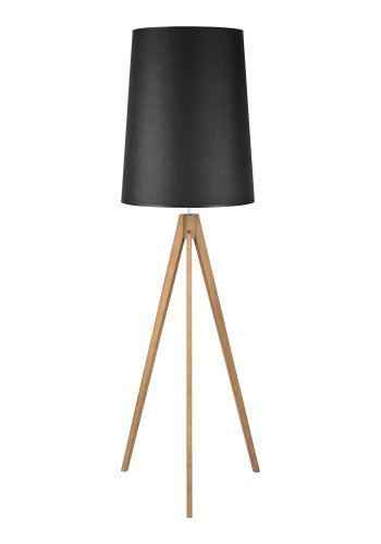 TK Walz gulvlampe - sort stof og natur tr