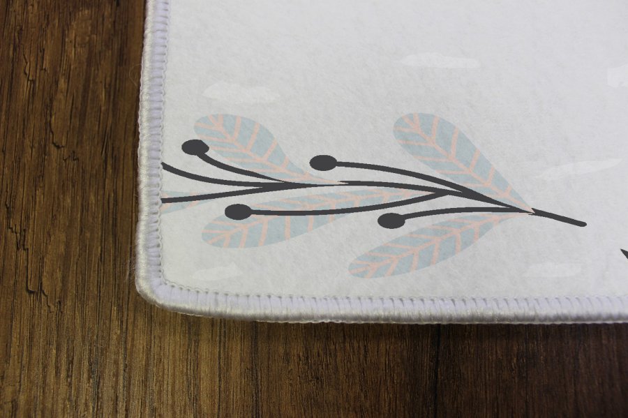 TEPPI HMNT139 gulvtppe til brn, rektangulr - multifarvet polyester (100x200)